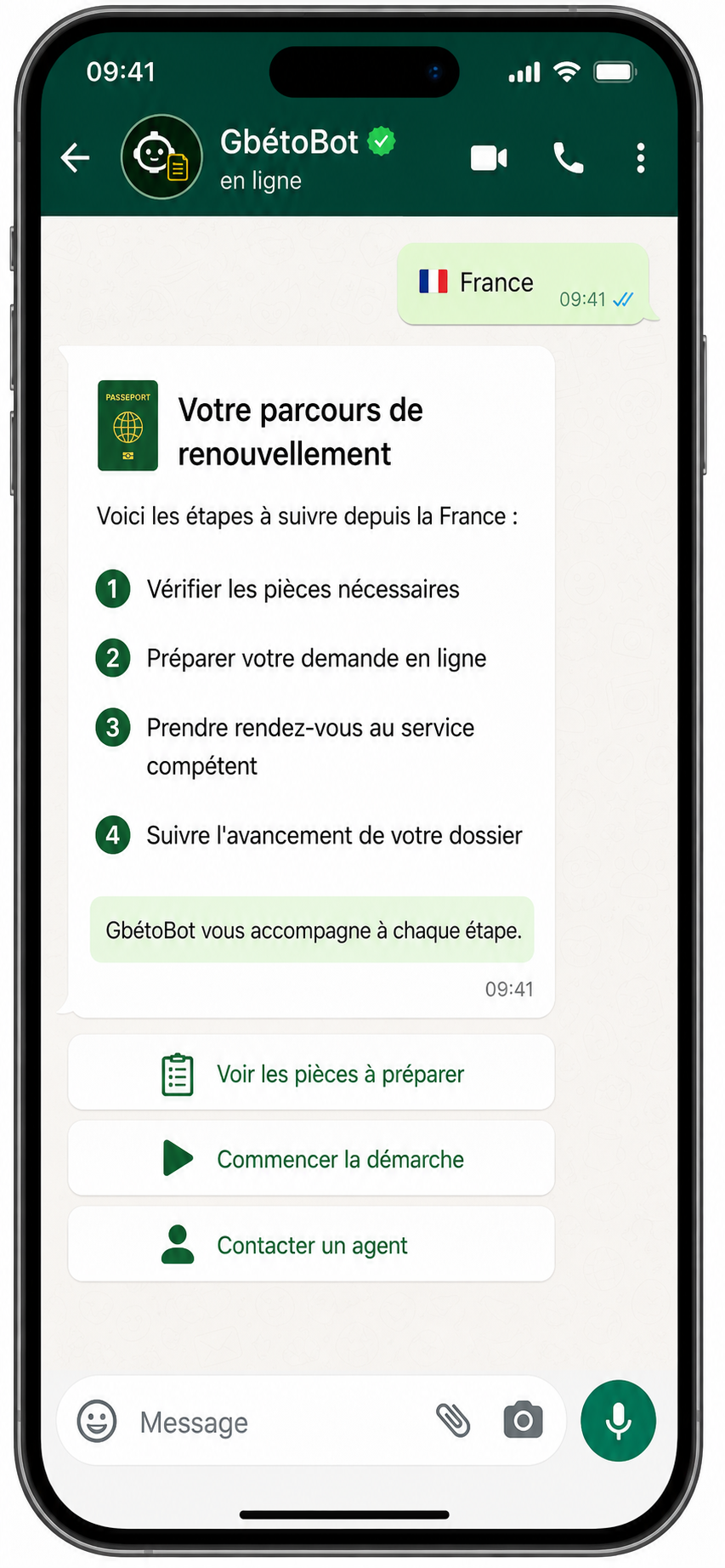DiasporaLink FR — parcours renouvellement passeport