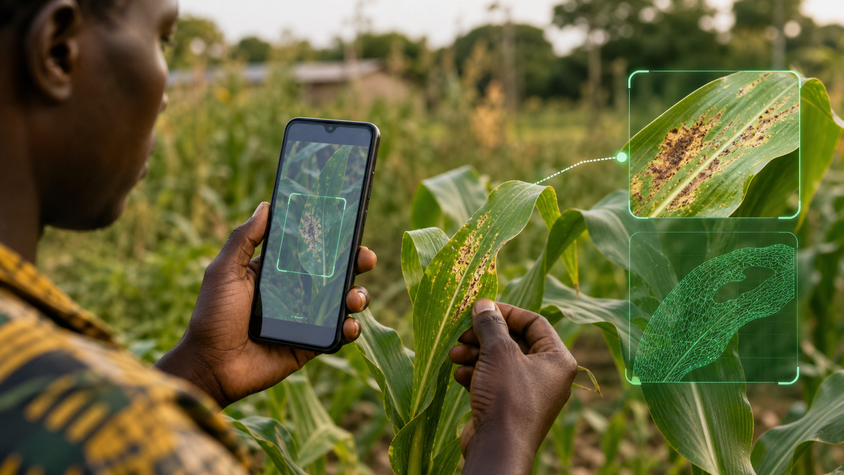 Détection des maladies des cultures par IA mobile