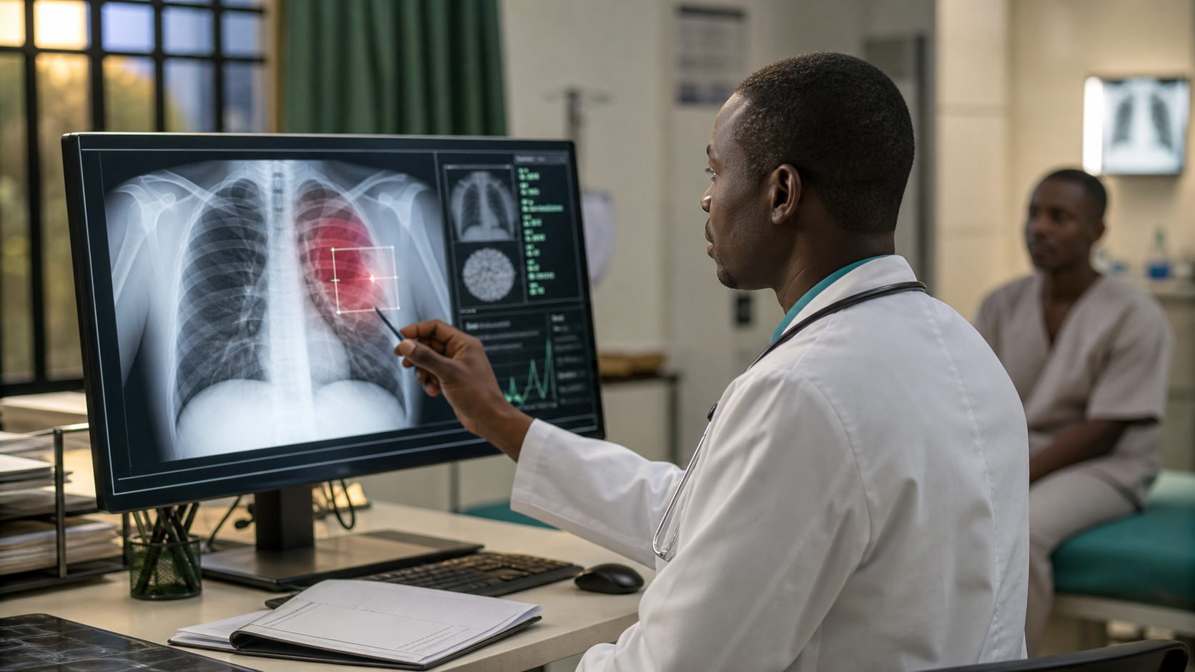 Détection précoce de tuberculose assistée par IA locale